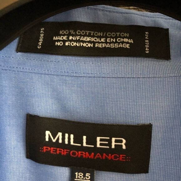 MILLER Performance dress shirt size 33R - Picture 3 of 3
